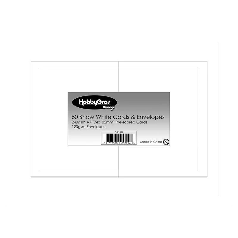 HobbyGros Storage - Kort/Kuverter A7 - Snow White