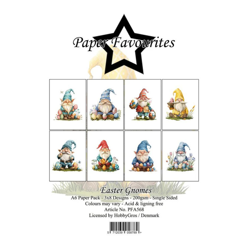 Paper Favourites - Papirpakke A6 - Easter Gnomes - PFA568
