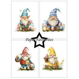Paper Favourites - Papirpakke A6 - Easter Gnomes - PFA568