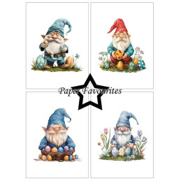 Paper Favourites - Papirpakke A6 - Easter Gnomes - PFA568