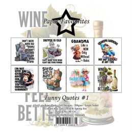 Paper Favourites - Papirpakke 15x15 - Funny Quotes 1 - PF524