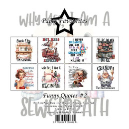 Paper Favourites - Papirpakke 15x15 - Funny Quotes 2 - PF525