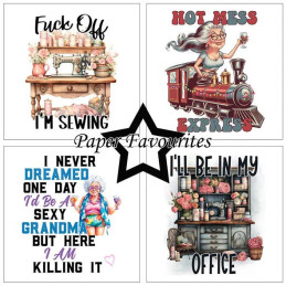 Paper Favourites - Papirpakke 15x15 - Funny Quotes 2 - PF525