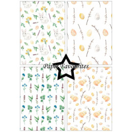 Paper Favourites - Papirpakke A5 - Watercolour Easter - PFA168