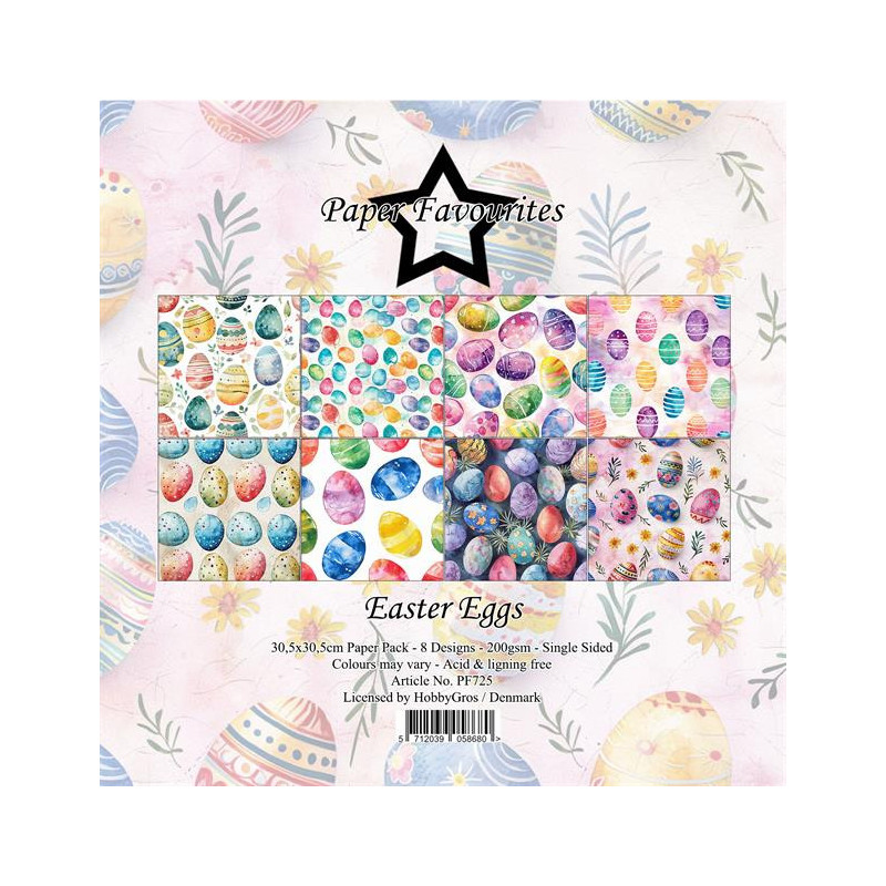 Paper Favourites - Papirpakke 30.5x30.5 - Easter Eggs - PF725