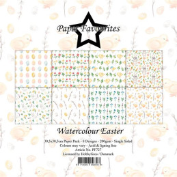 Paper Favourites - Papirpakke 30.5x30.5 - Watercolour Easter - PF727