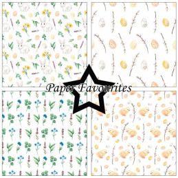 Paper Favourites - Papirpakke 30.5x30.5 - Watercolour Easter - PF727