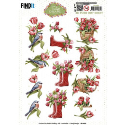 Pushout - Amy Design - Tulip Dreams - Red Tulips - SB10995