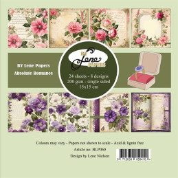 By Lene - Papirpakke 15x15 - Absolute Romance - BLP060