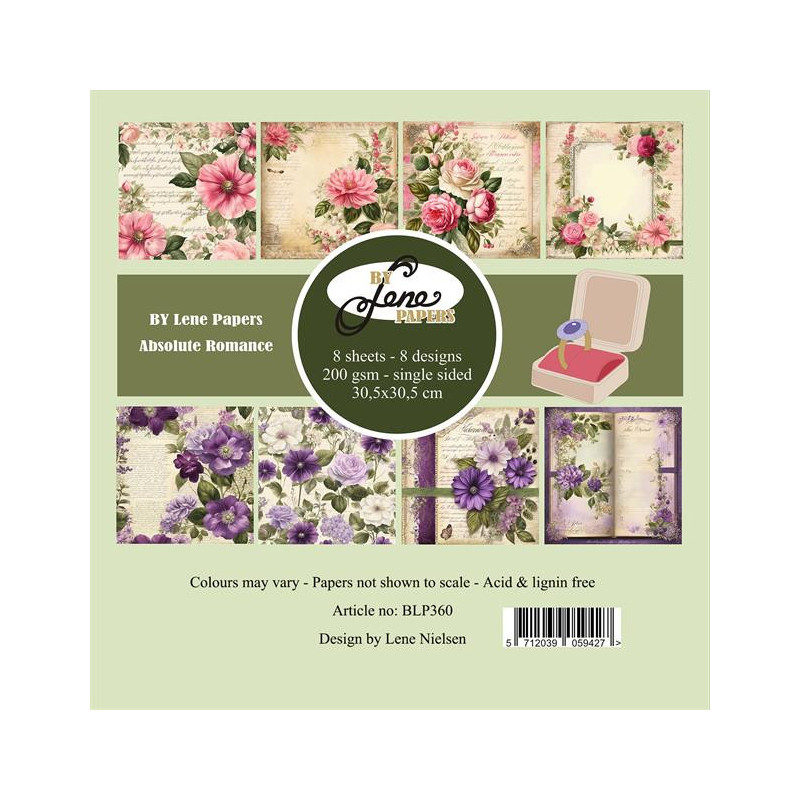 By Lene - Papirpakke 30x30 - Absolute Romance - BLP360