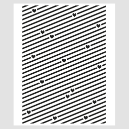 Design5 - Stencil - Hjerte Striber