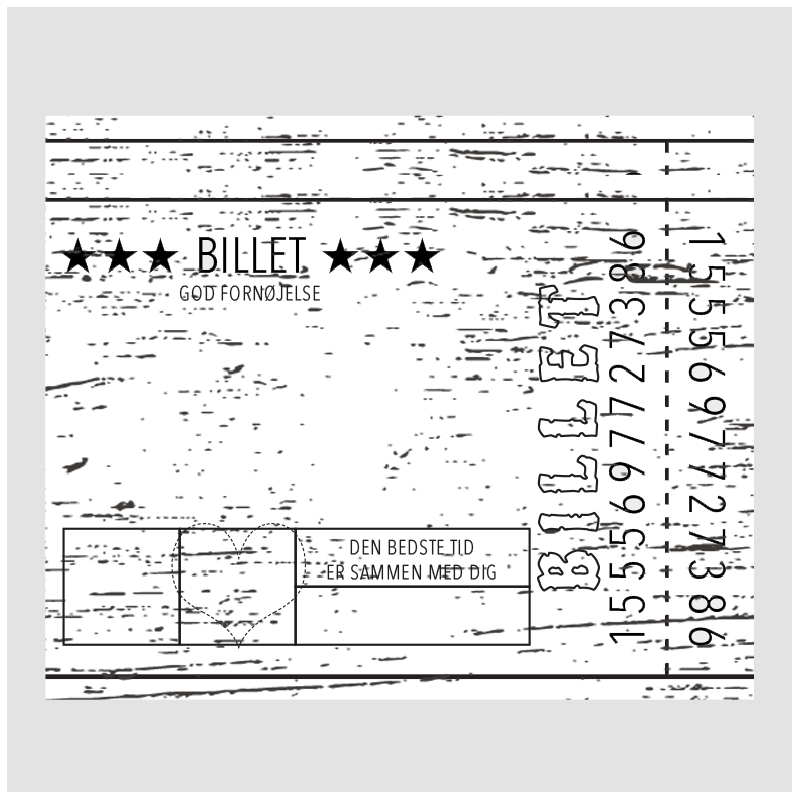 Design5 - Stempel - Billet Med Effekt - D500213C
