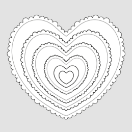 Design5 - Hjerte Boblerammer - D500255D
