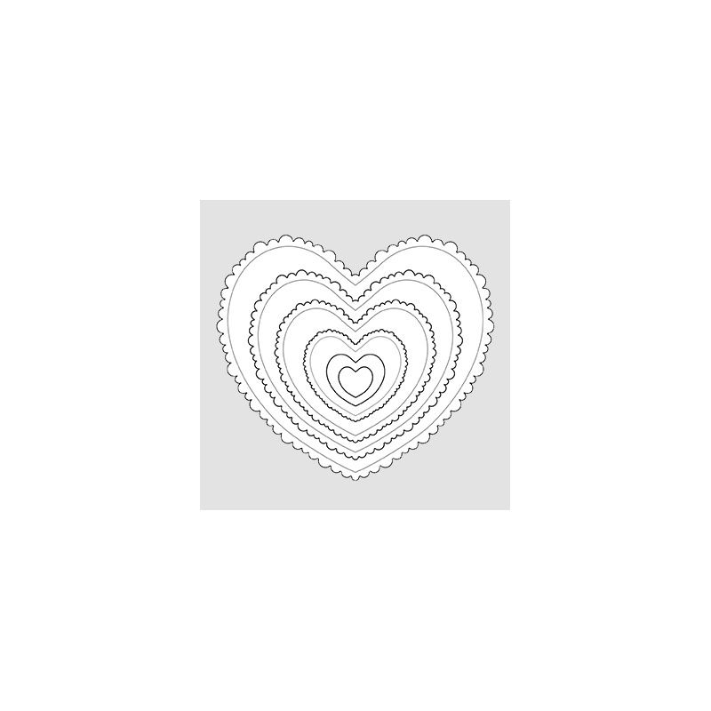 Design5 - Hjerte Boblerammer - D500255D