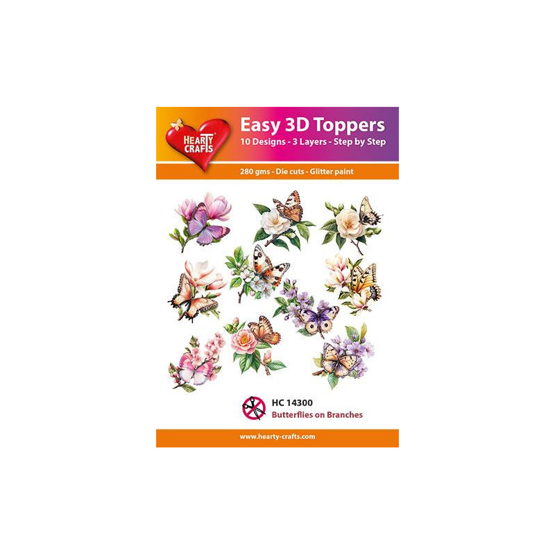 Easy 3D Toppers - Butterflies On Branches