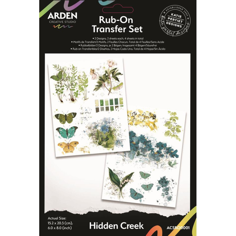 Arden Creative Studio - Rub-On Transfer Set - Hidden Creek