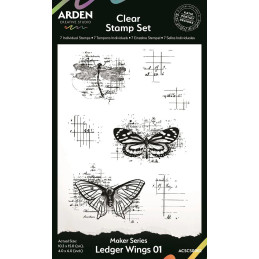 Arden Creative Studio - Clear Stamp - Maker Series - Ledger Wings