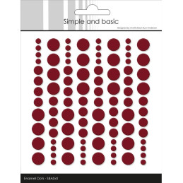 Simple And Basic - Enamel Dots - Burgundy