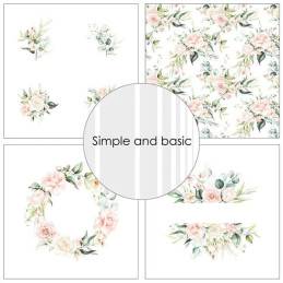 Simple And Basic - Papirpakke 15x15 - Blush Floral - SBP546