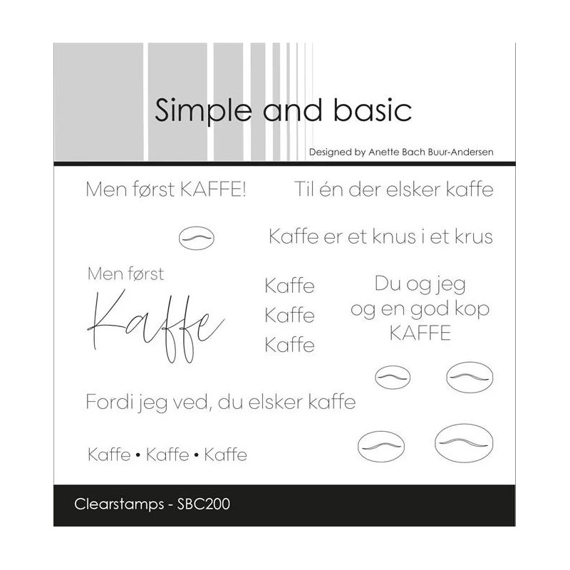 Simple And Basic - Stempel - Men Først KAFFE! - SBC200