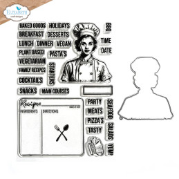 Elizabeth Craft Designs - Stamp And Die Set - Planner Essentials - Let's Cook