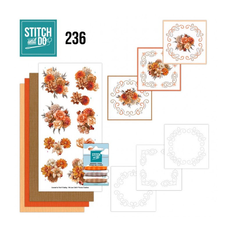 Stitch And Do 236 - Orange Floral