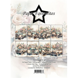 Paper Favourites - Papirpakke A6 - Vintage Car - PFA572