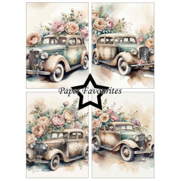 Paper Favourites - Papirpakke A6 - Vintage Car - PFA572