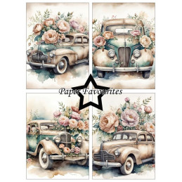 Paper Favourites - Papirpakke A6 - Vintage Car - PFA572