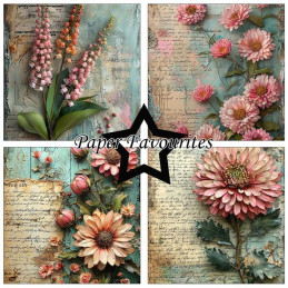 Paper Favourites - Papirpakke 15x15 - Flower Journal - PF529