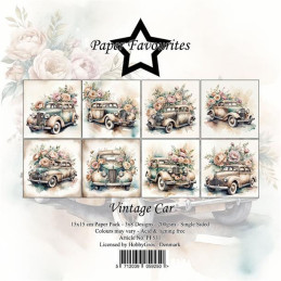 Paper Favourites - Papirpakke 15x15 - Vintage Car - PF531