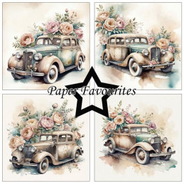 Paper Favourites - Papirpakke 15x15 - Vintage Car - PF531
