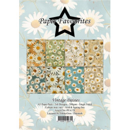 Paper Favourites - Papirpakke A5 - Vintage Daisies - PFA170