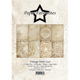 Paper Favourites - Papirpakke A5 - Vintage Doily Lace - PFA171