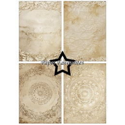 Paper Favourites - Papirpakke A5 - Vintage Doily Lace - PFA171