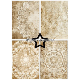 Paper Favourites - Papirpakke A5 - Vintage Doily Lace - PFA171