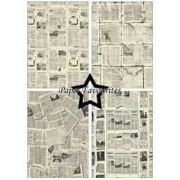 Paper Favourites - Papirpakke A5 - Vintage Newspaper - PFA172