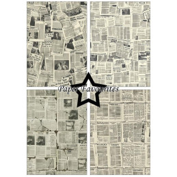 Paper Favourites - Papirpakke A5 - Vintage Newspaper - PFA172
