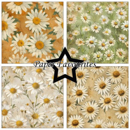 Paper Favourites - Papirpakke 30.5x30.5 - Vintage Daisies - PF729
