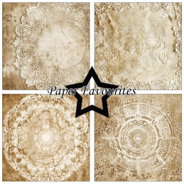 Paper Favourites - Papirpakke 30.5x30.5 - Vintage Doily Lace - PF730