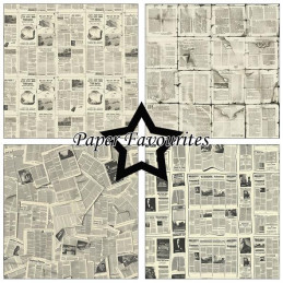 Paper Favourites - Papirpakke 30.5x30.5 - Vintage Newspaper - PF731