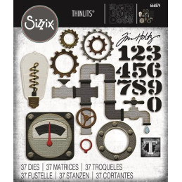 Sizzix - Tim Holtz - Thinlits Die - Vault Industrial - 666874