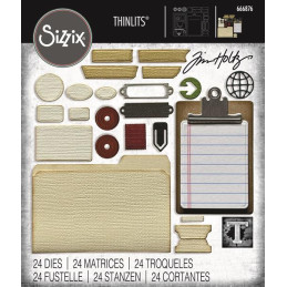 Sizzix - Tim Holtz - Thinlits Die - Vault Noteworthy - 666876