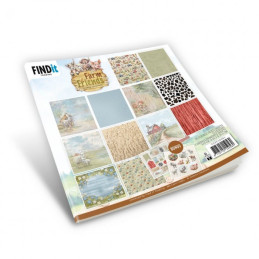 Yvonne Creations - Papirblok - Farm Friends - YCPP10081