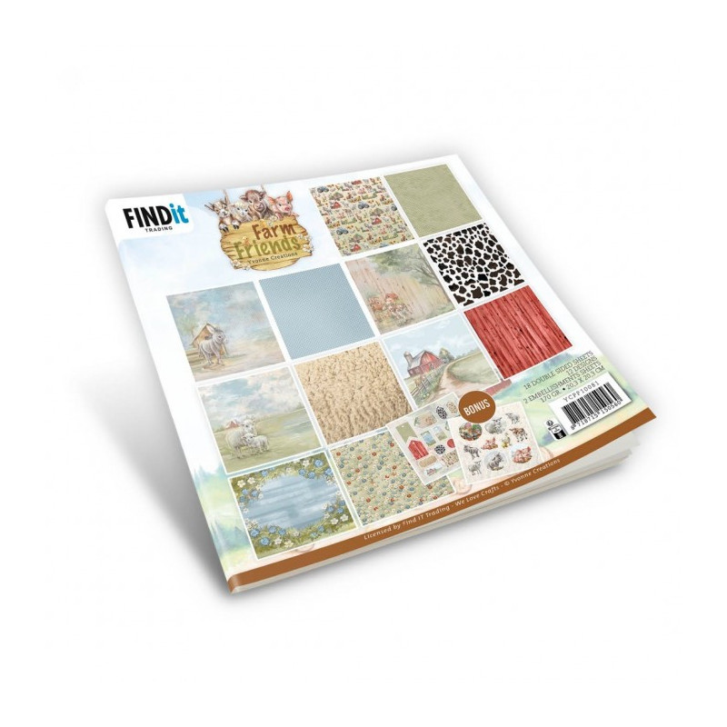 Yvonne Creations - Papirblok - Farm Friends - YCPP10081