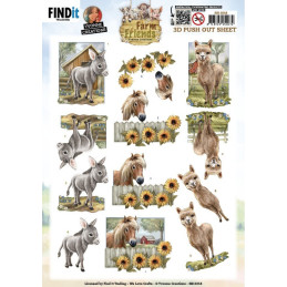 Pushout - Yvonne Creations - Farm Friends - Donkey - SB11018