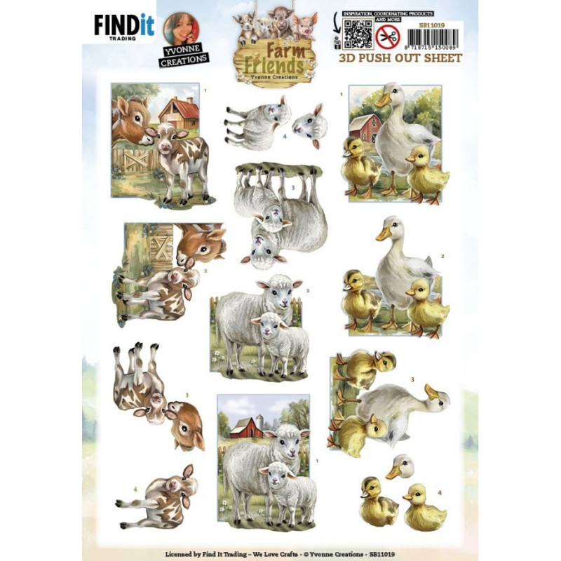 Pushout - Yvonne Creations - Farm Friends - Mother And Child - SB11019