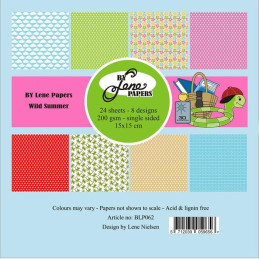 By Lene - Papirpakke 15x15 - Wild Summer - BLP062