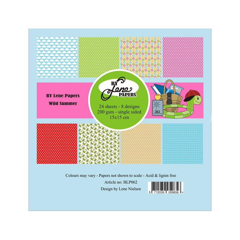 By Lene - Papirpakke 15x15 - Wild Summer - BLP062