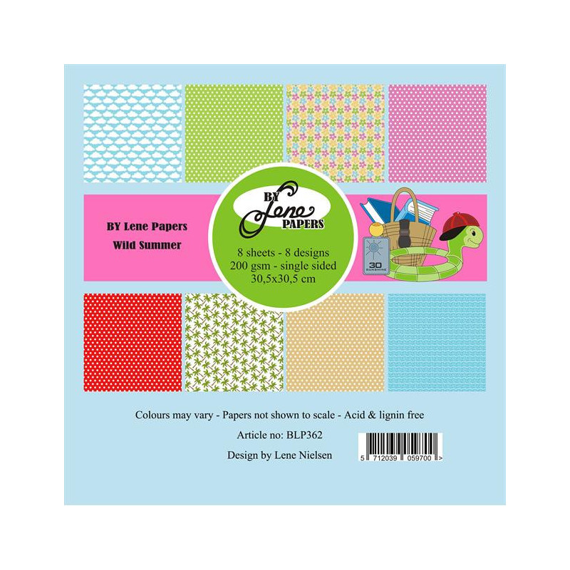 By Lene - Papirpakke 30x30 - Wild Summer - BLP362